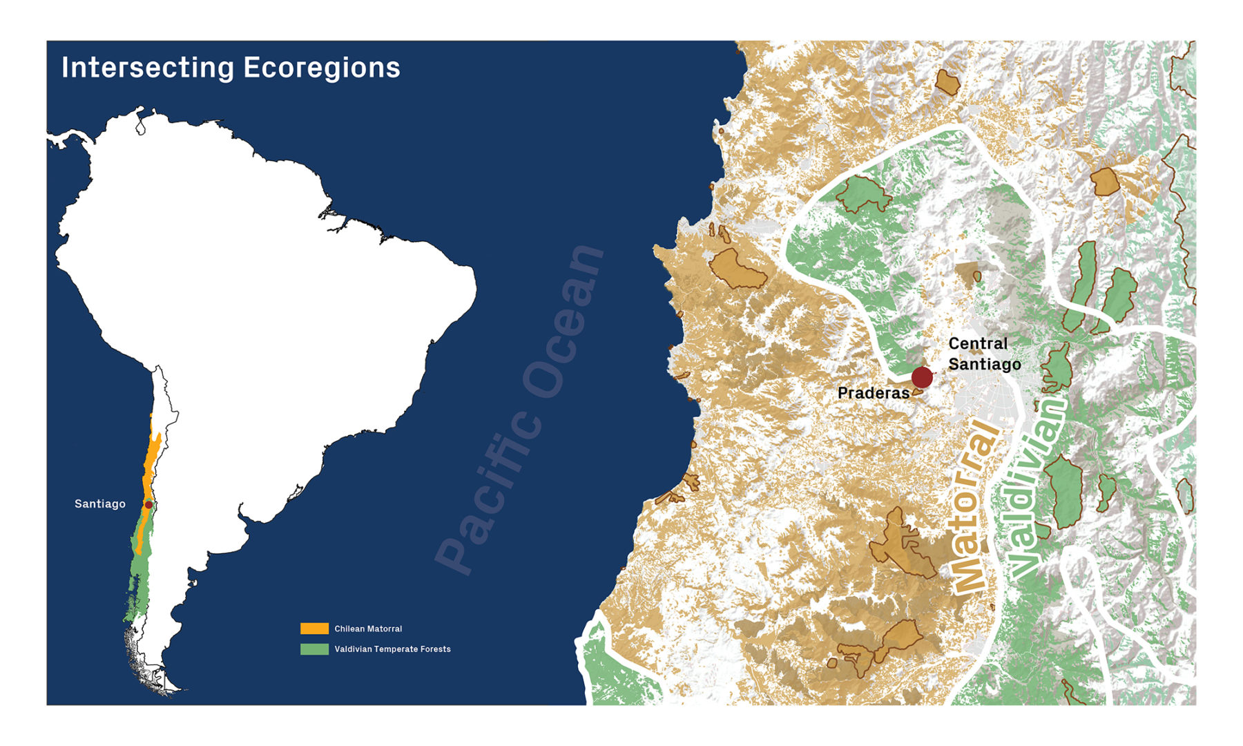 context diagram map that shows Santiago