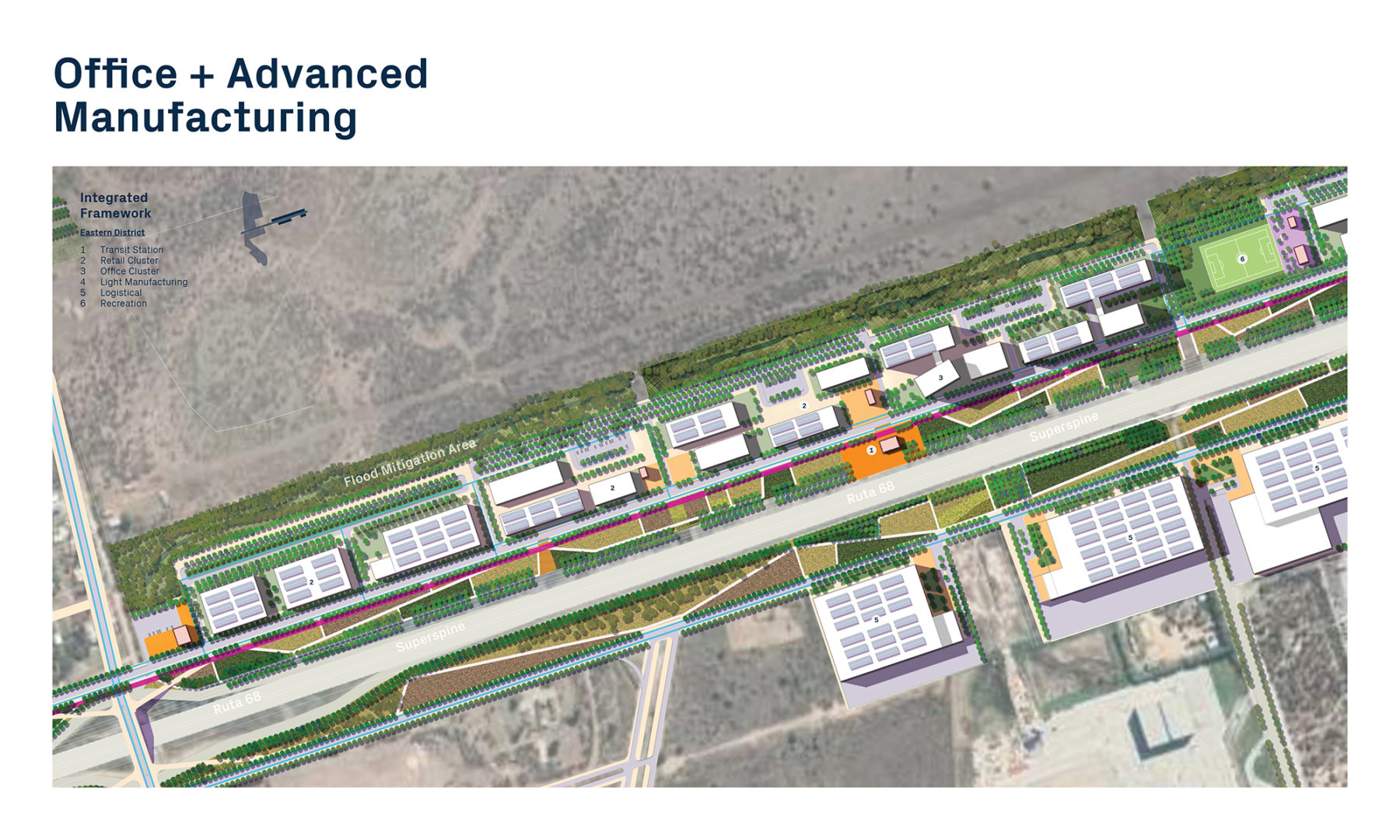 plan view diagram of transit oriented development