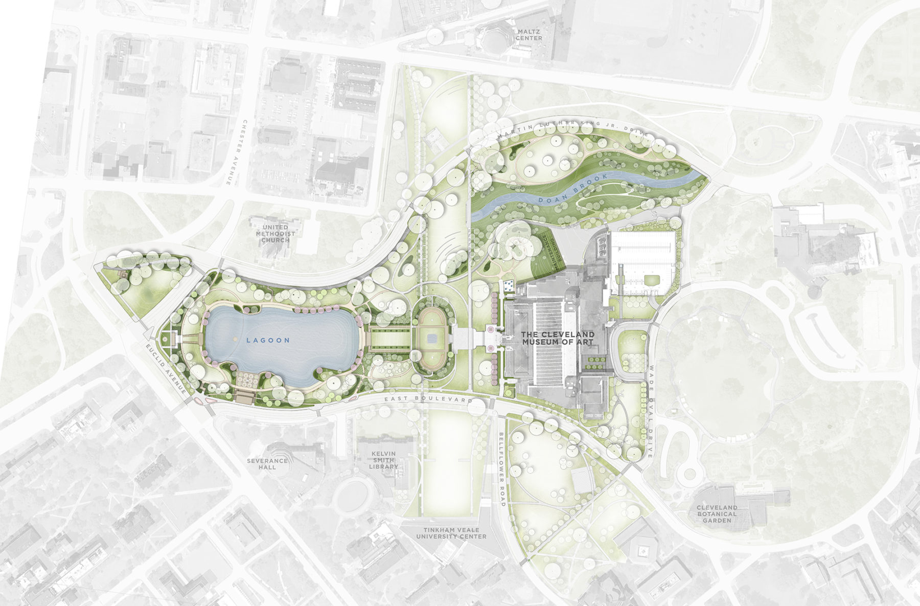 master plan of Cleveland Museum of Art campus
