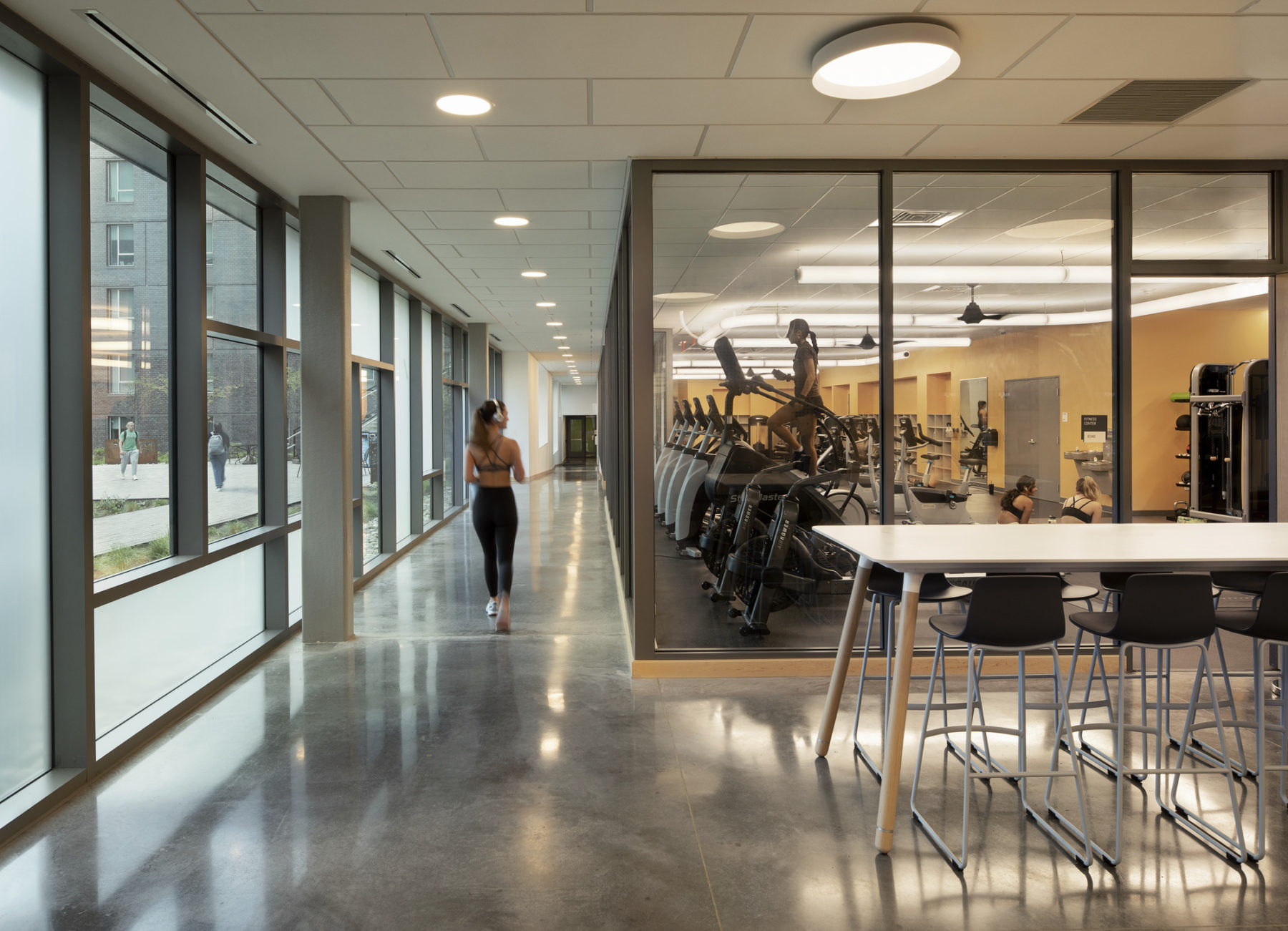 Interior photo of corridor along