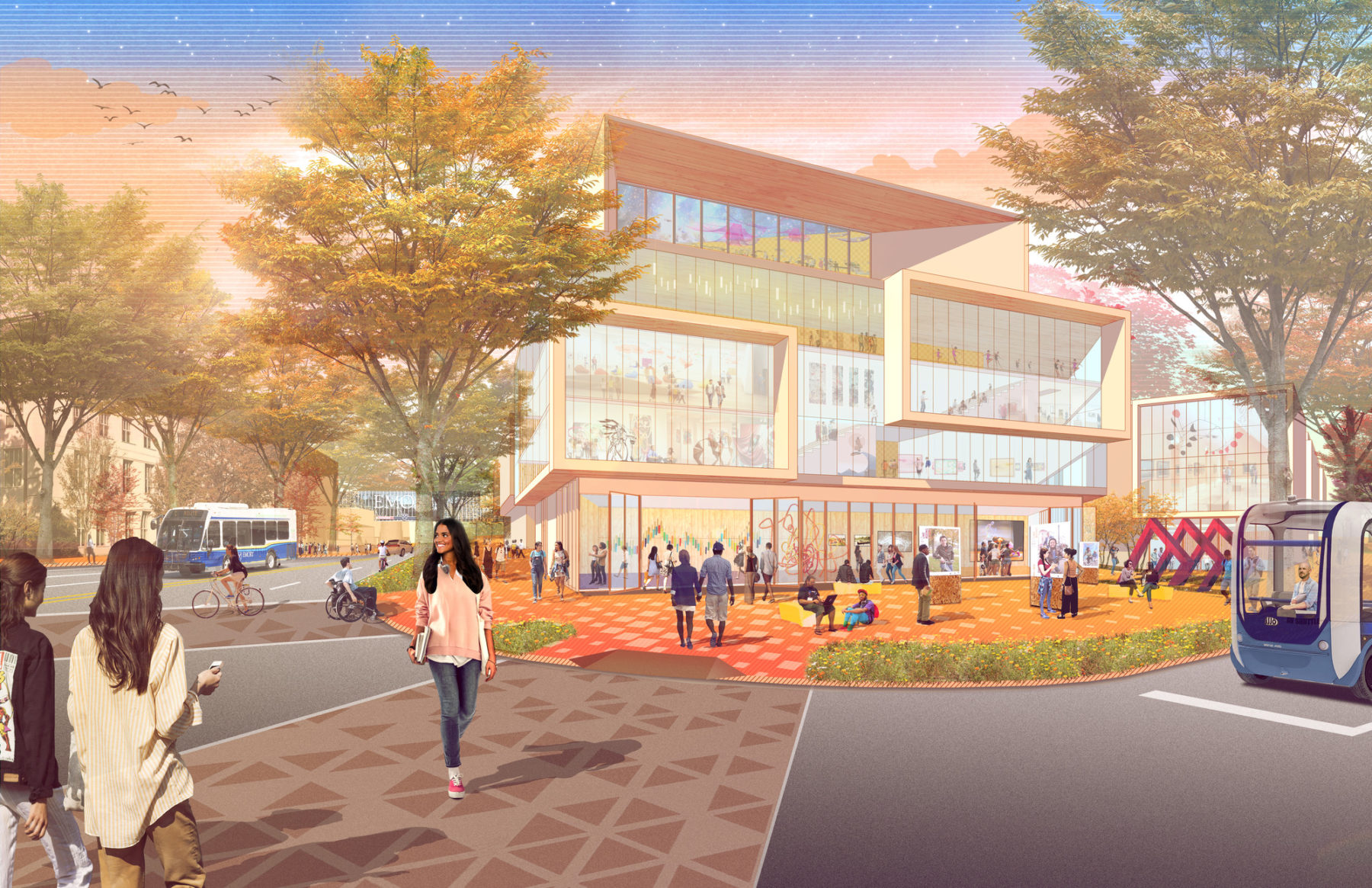 perspective rendering of proposed arts gateway