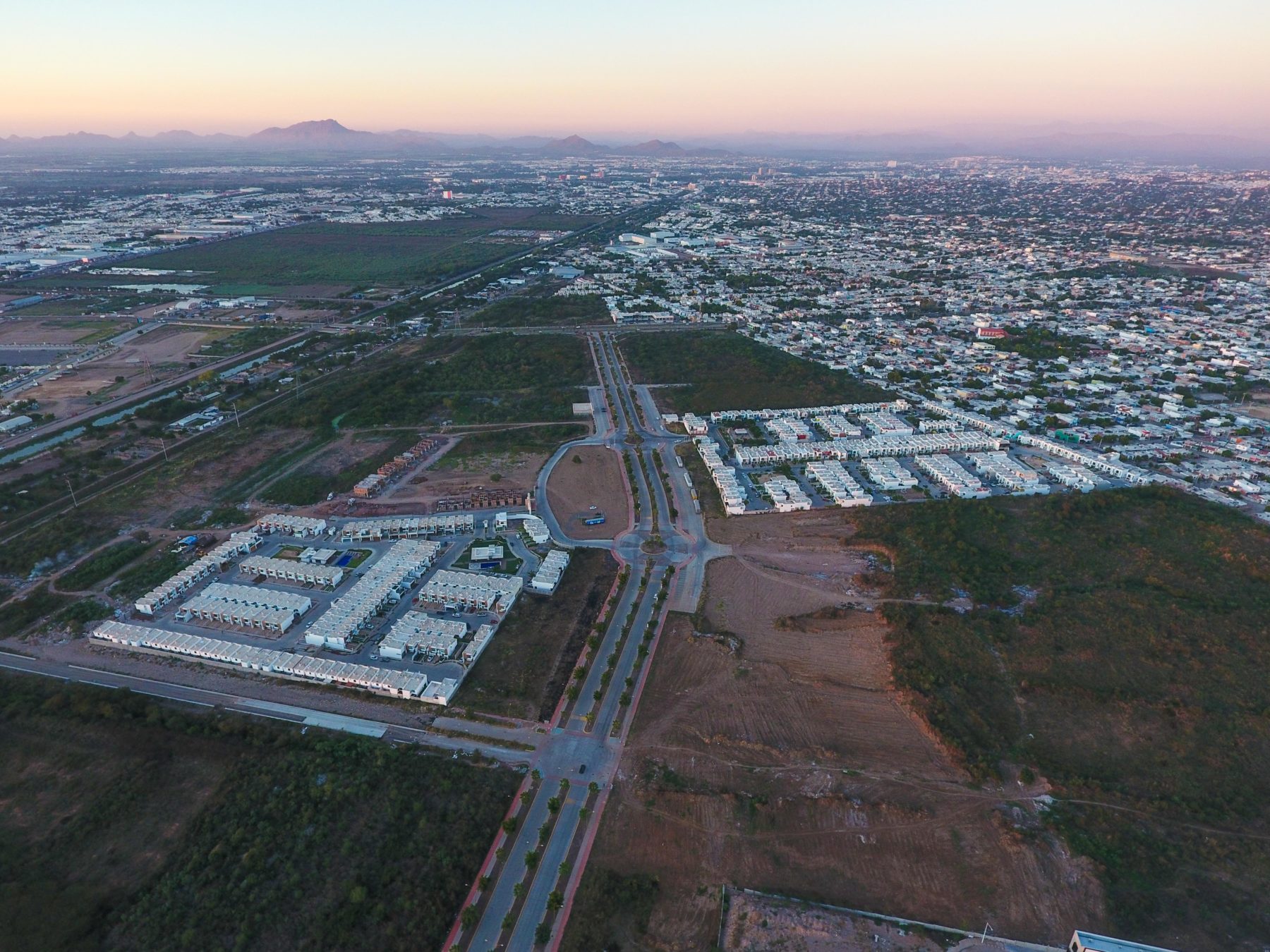 Drone photo of the site