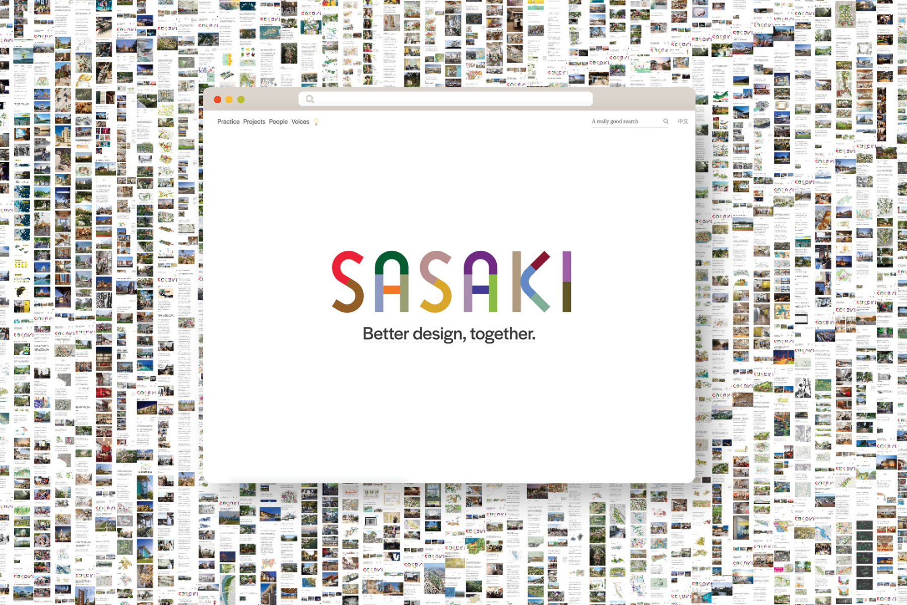 screenshot of the homepage of sasaki's website
