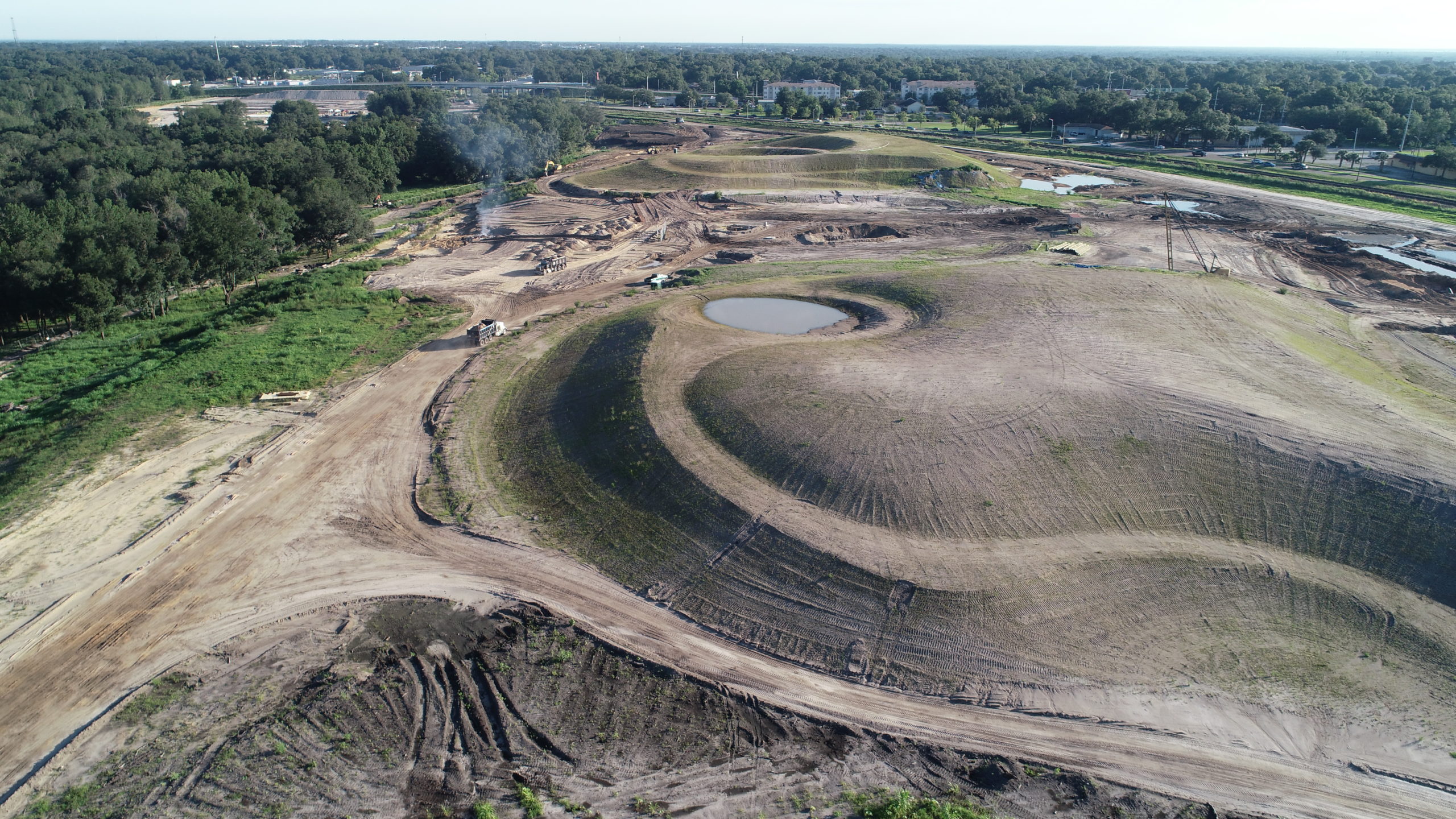 aerial photo of a construction site