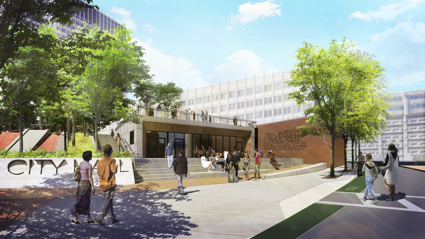 Boston City Hall Plaza exterior rendering