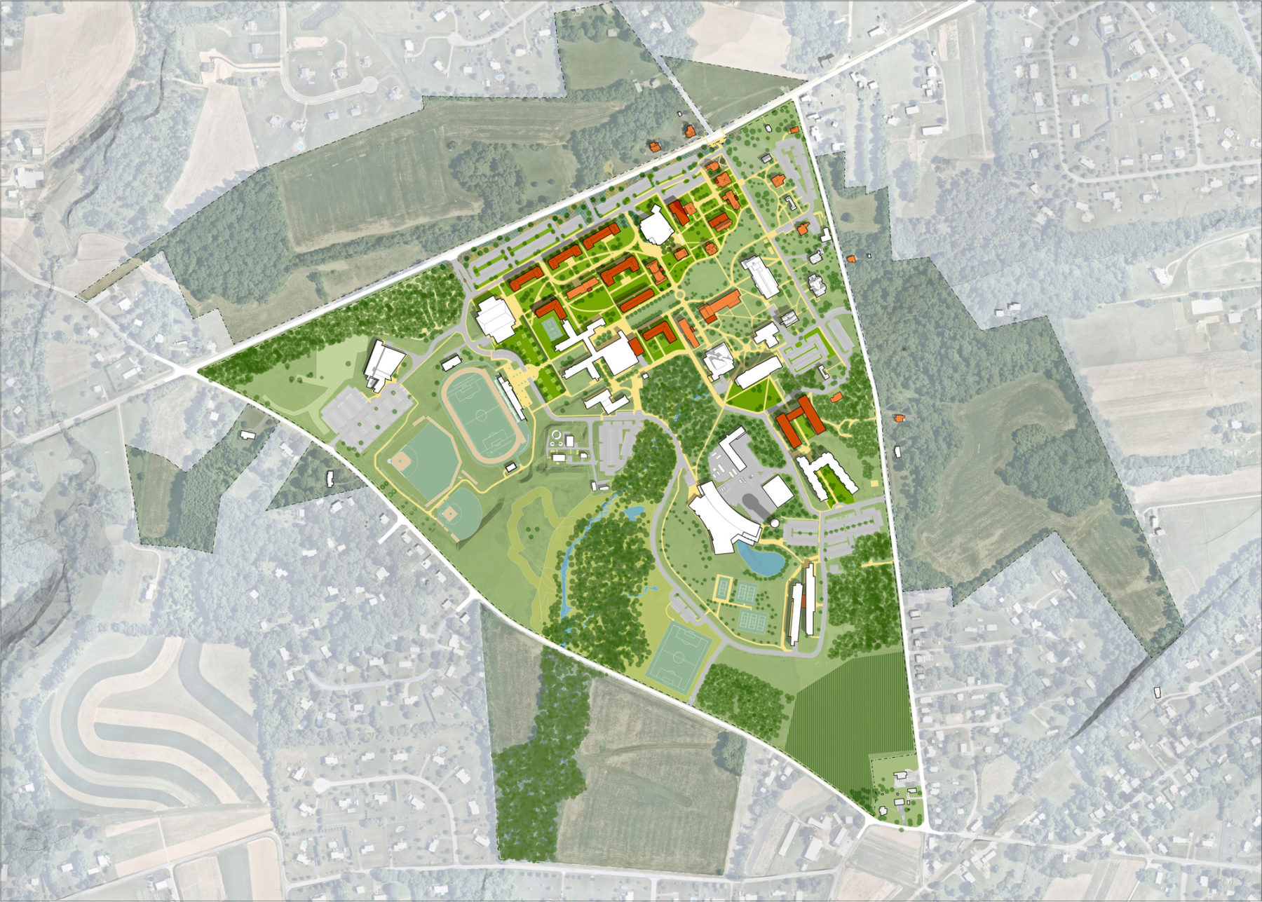 illustrative site plan of entire campus