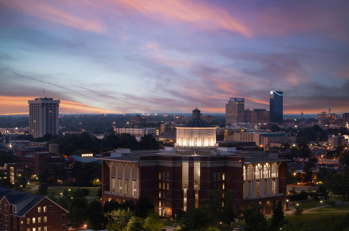 Sunset view of buildings on University of Kentucky Campus