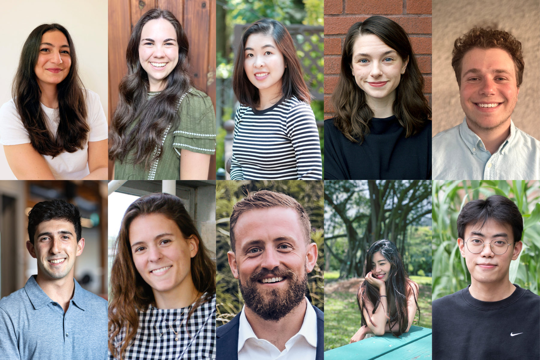 Collage of intern headshots