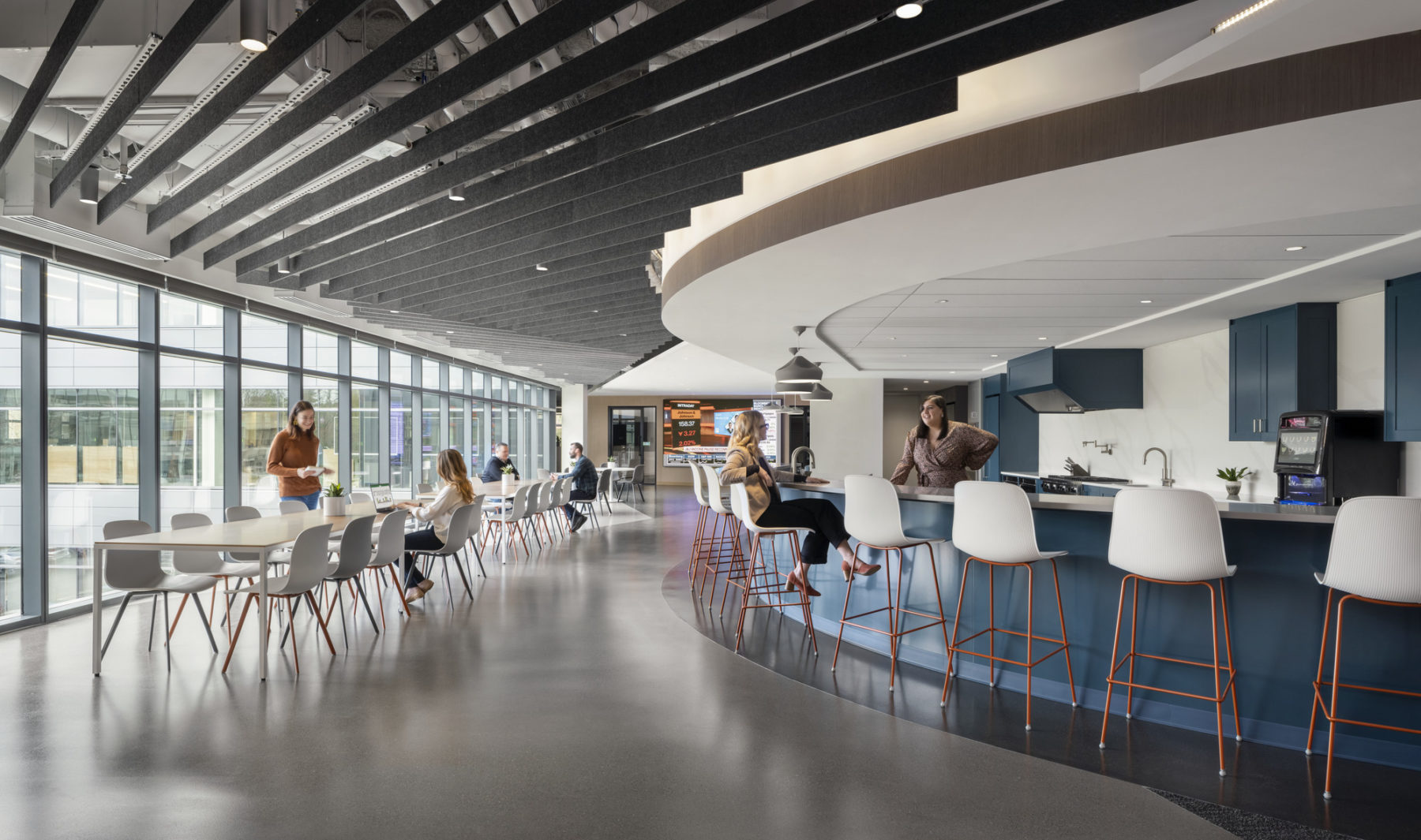 Interior photo of office kitchen area