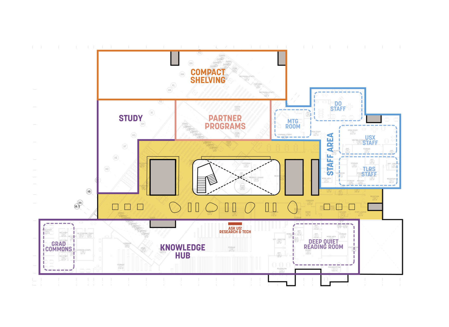 conceptual floor plan - level 2 for option 1