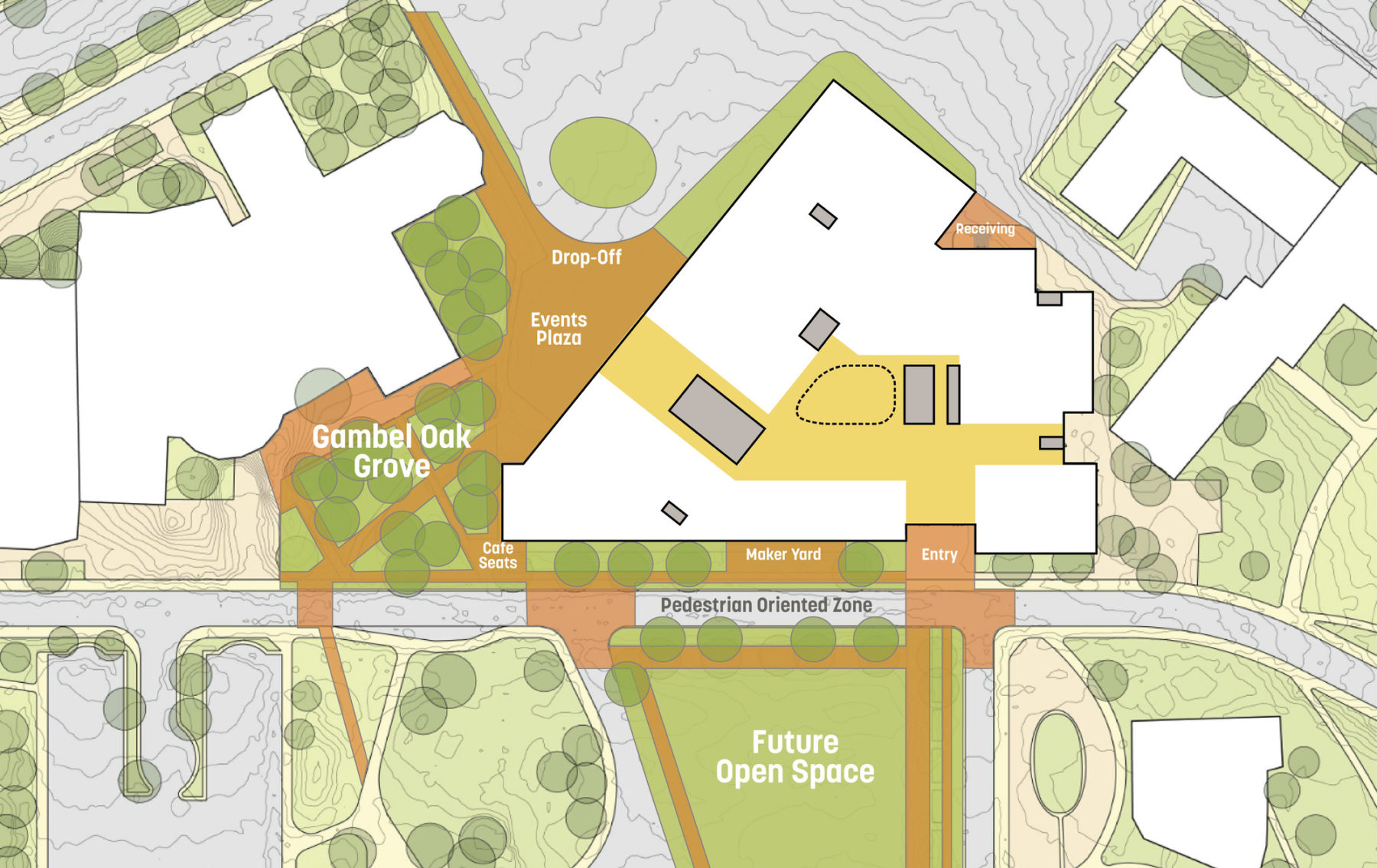 annotated site plan for design option 2