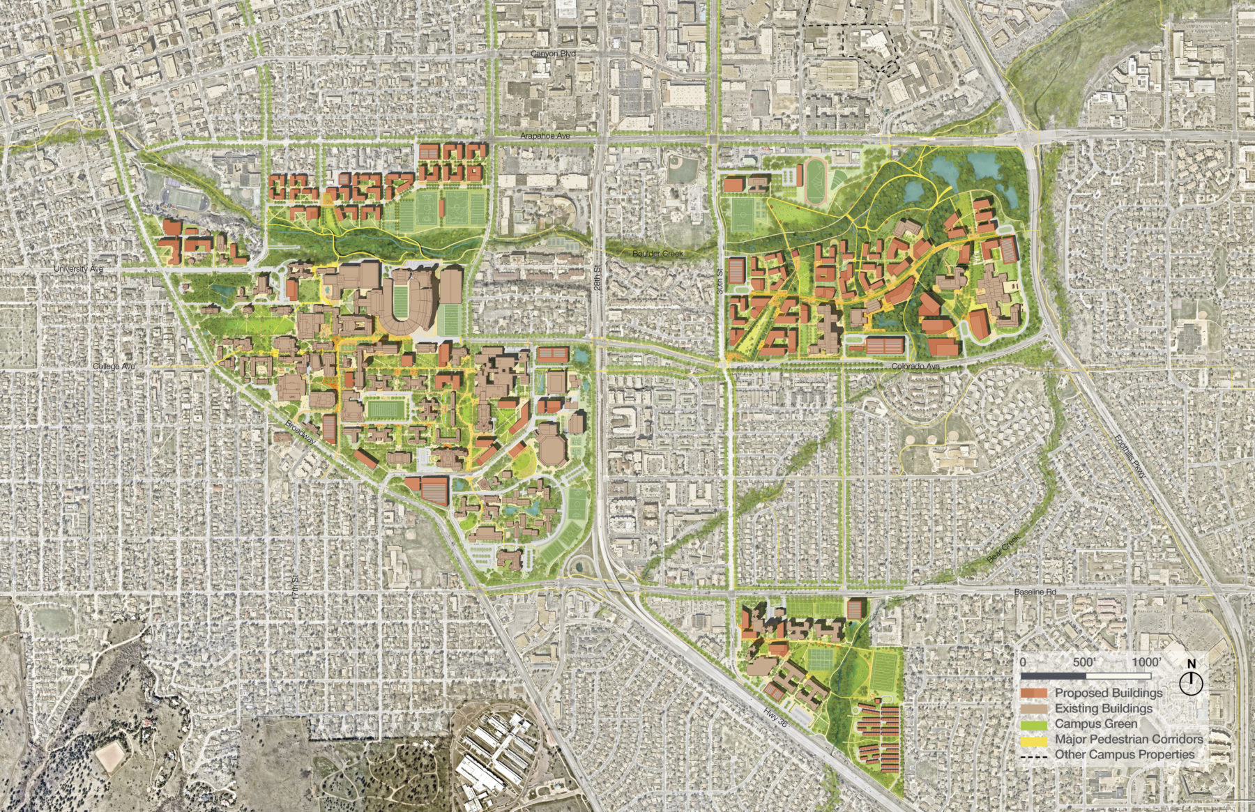 plan drawing of all campus districts