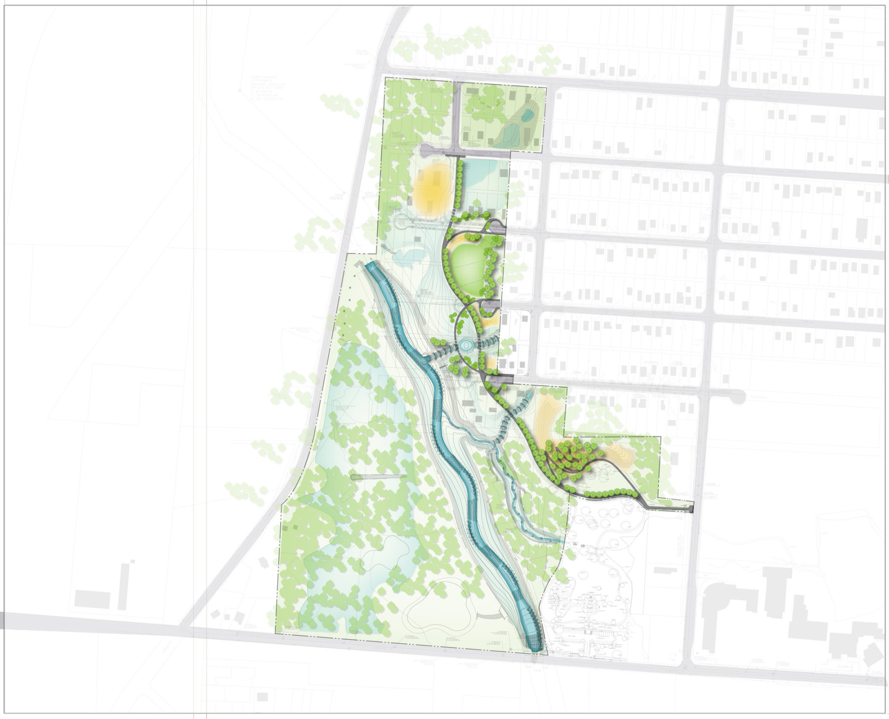 design plan drawing for the South Cypress Creek Implementation Plan