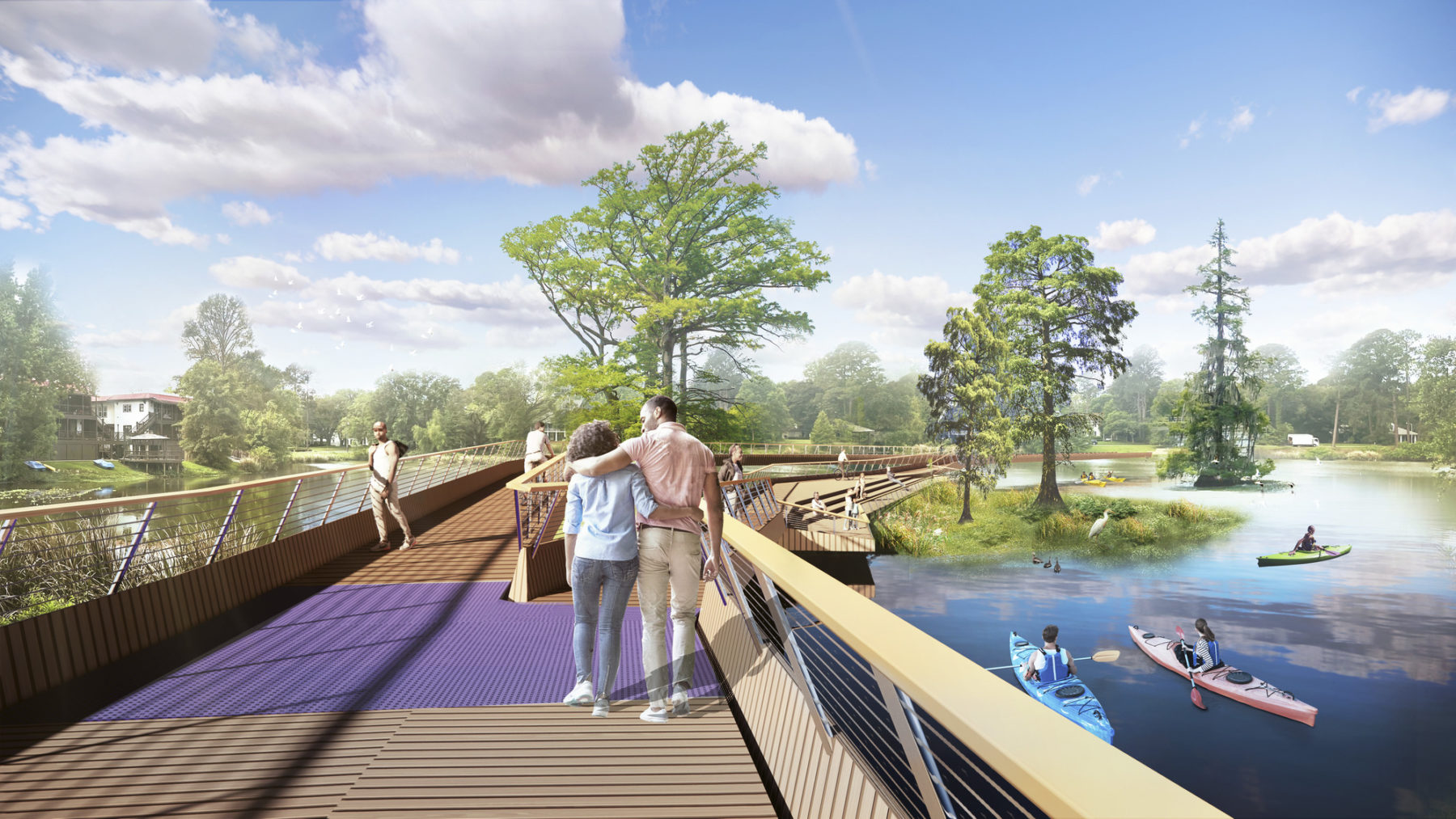 rendering of pedestrian bridge