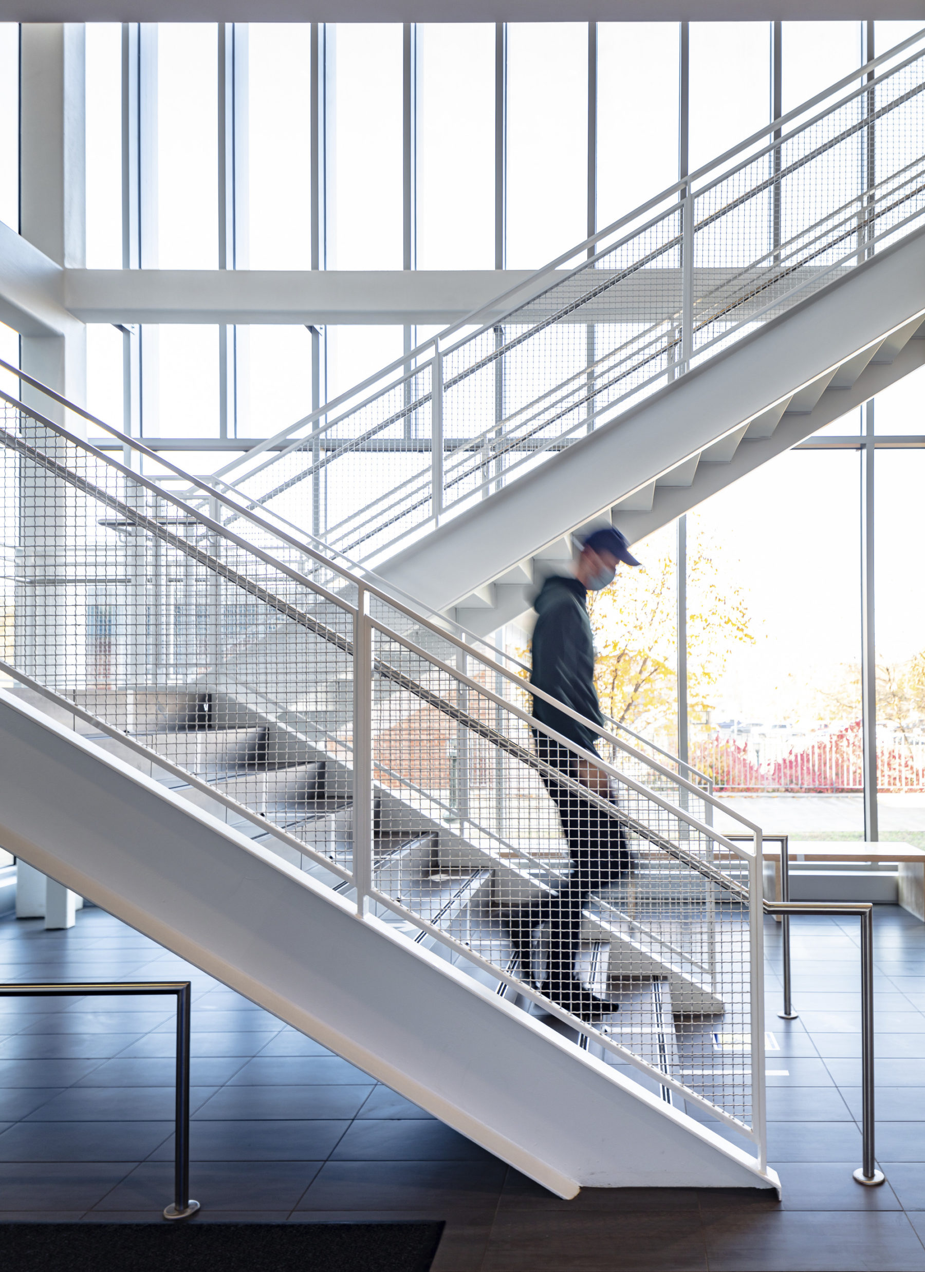 View of interior stair at Central Connecticut State University