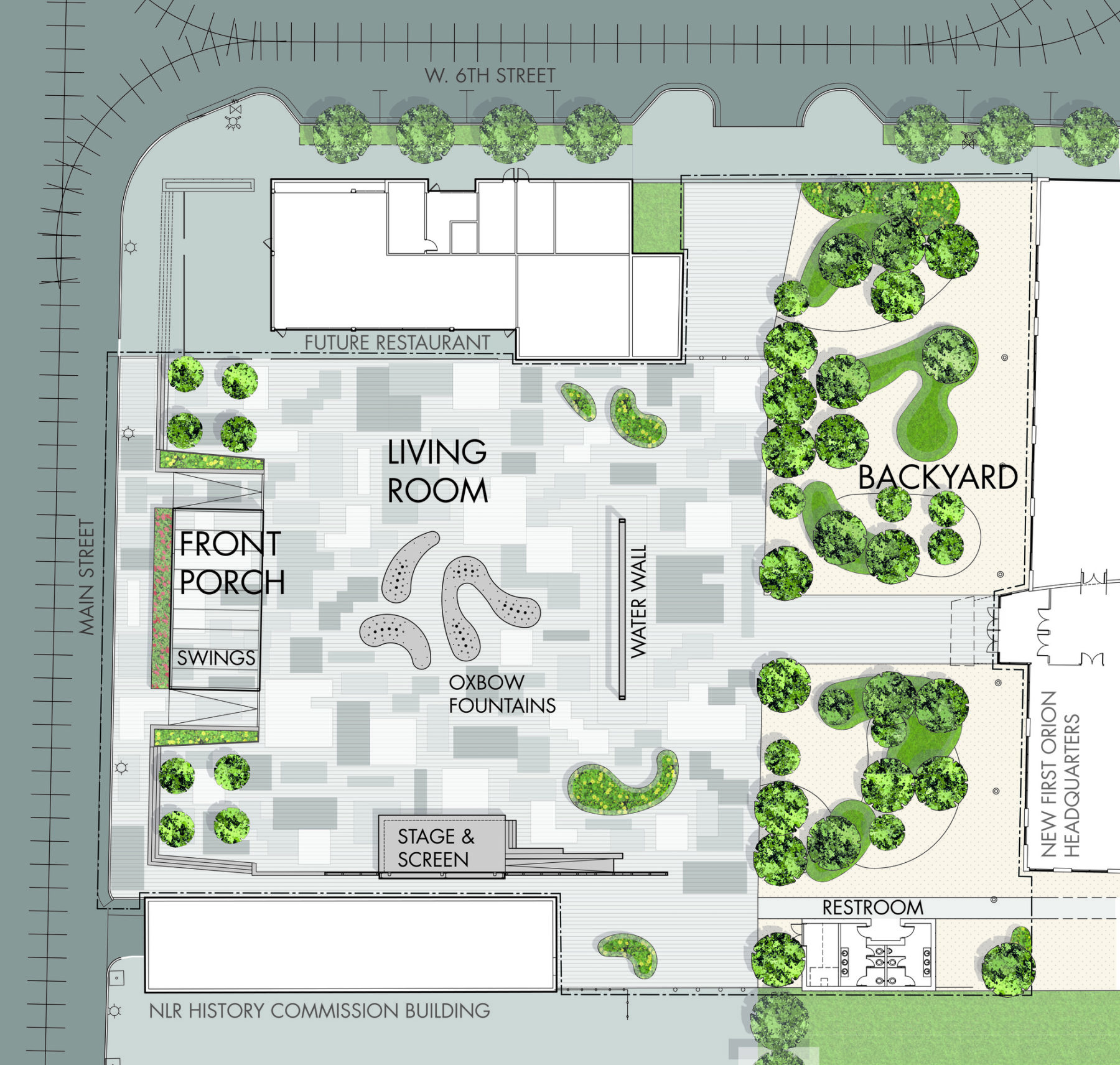 site plan of plaza