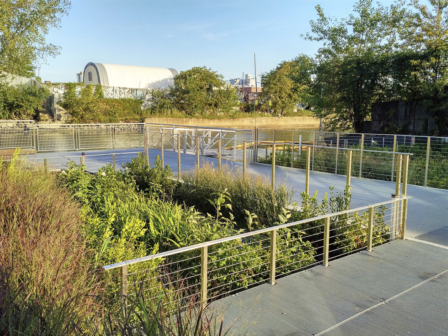 photograph of park standing behind a railing