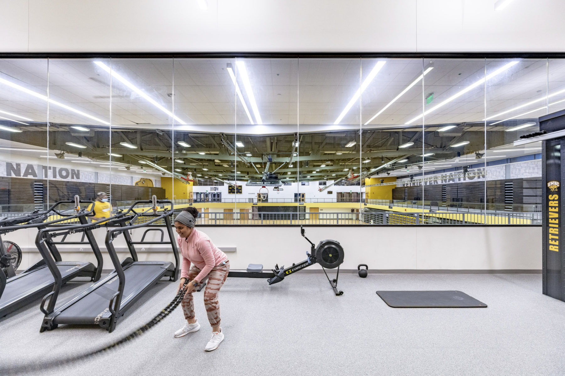 photo of functional fitness area overlooking gymnasium