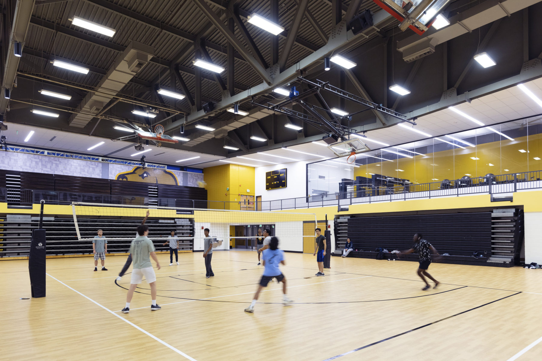 photo of students playing in a gymnasium