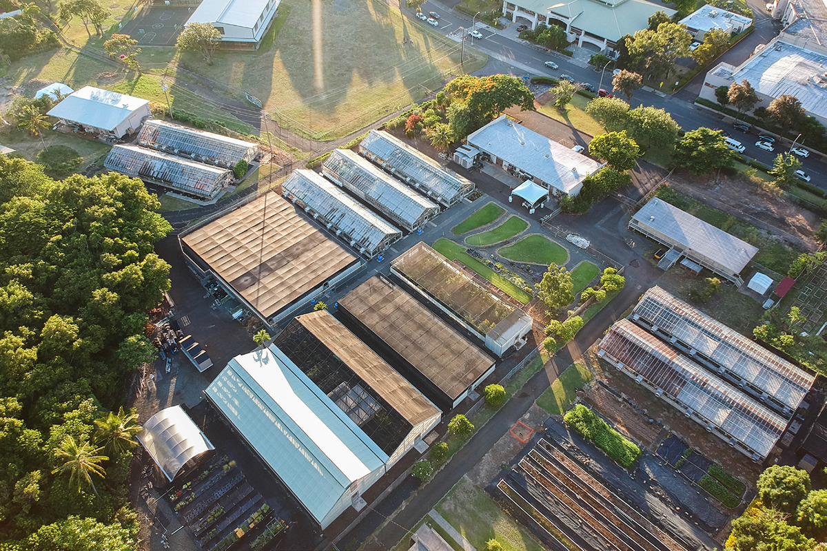 Aerial shot of the campus