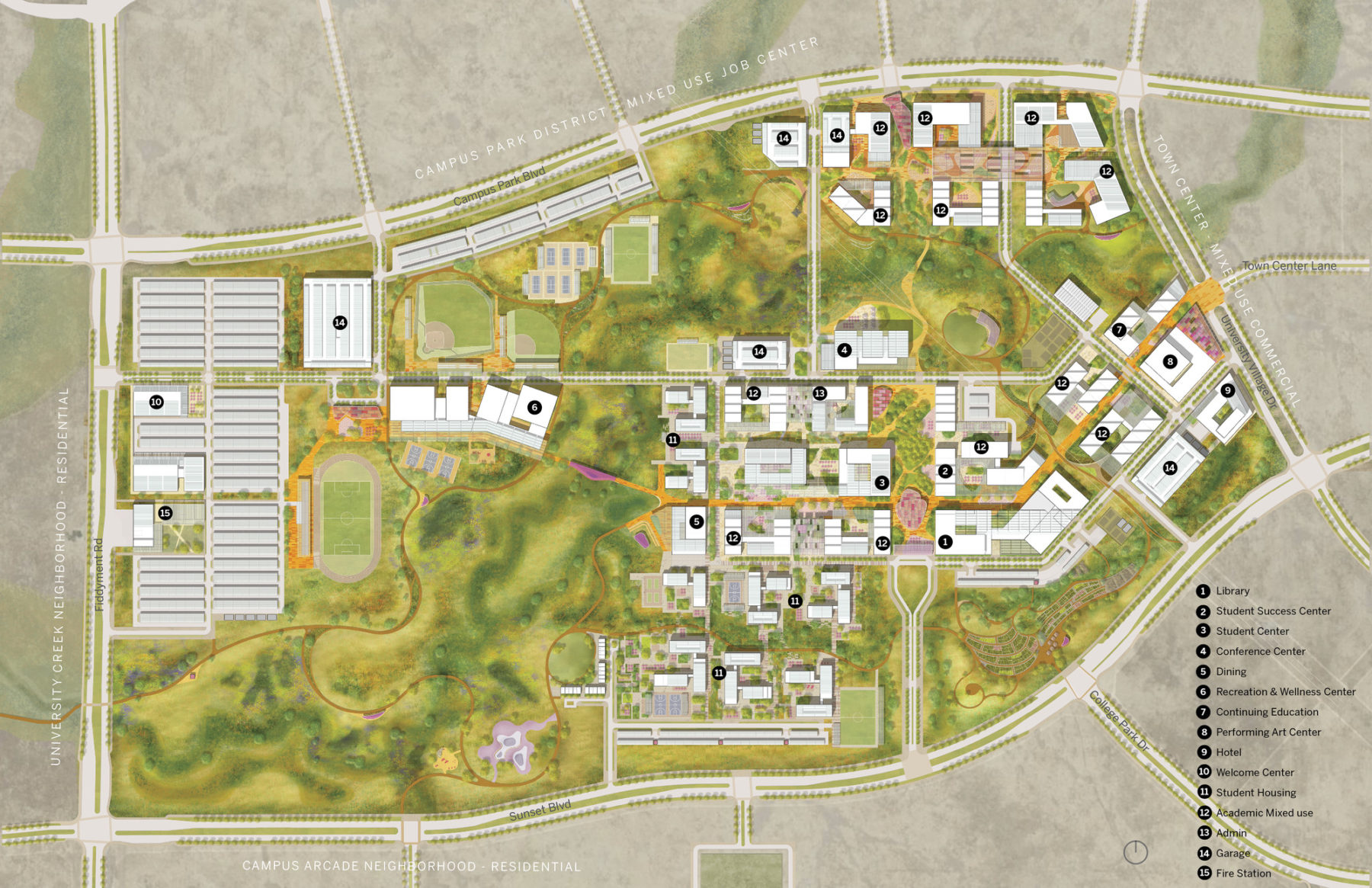 Illustrative plan of Sacramento State Place Center