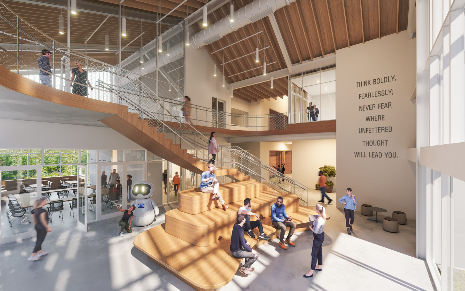 Interior Perspective of Gunn School Tisch Center for Innovation and Active Citizenship
