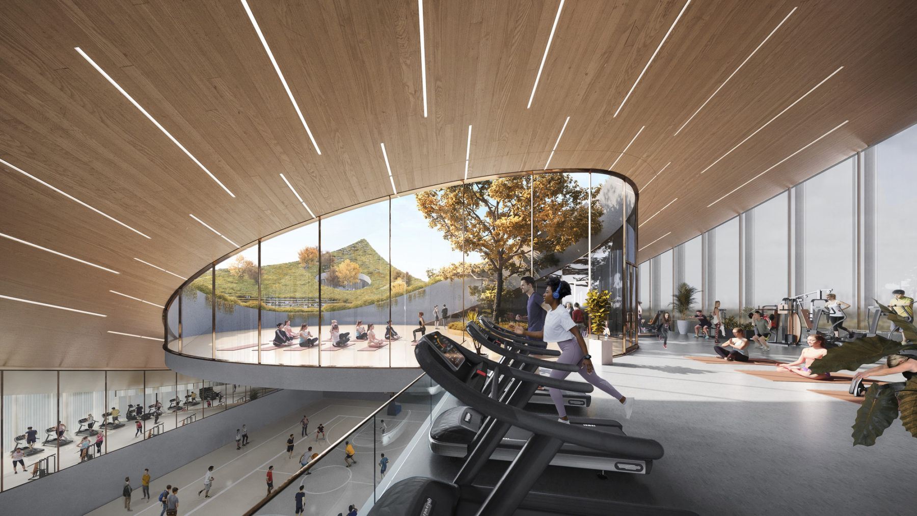 rendering of fitness area of design competition