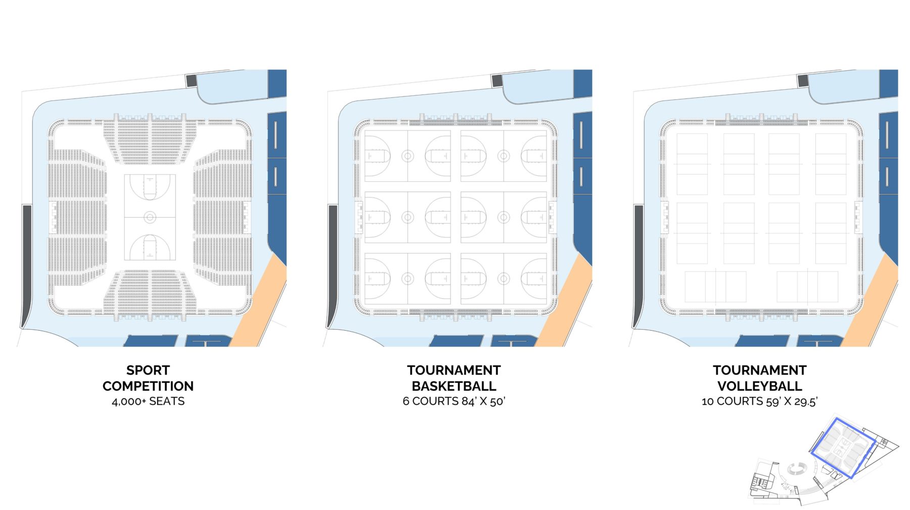 diagram of multi purpose arena