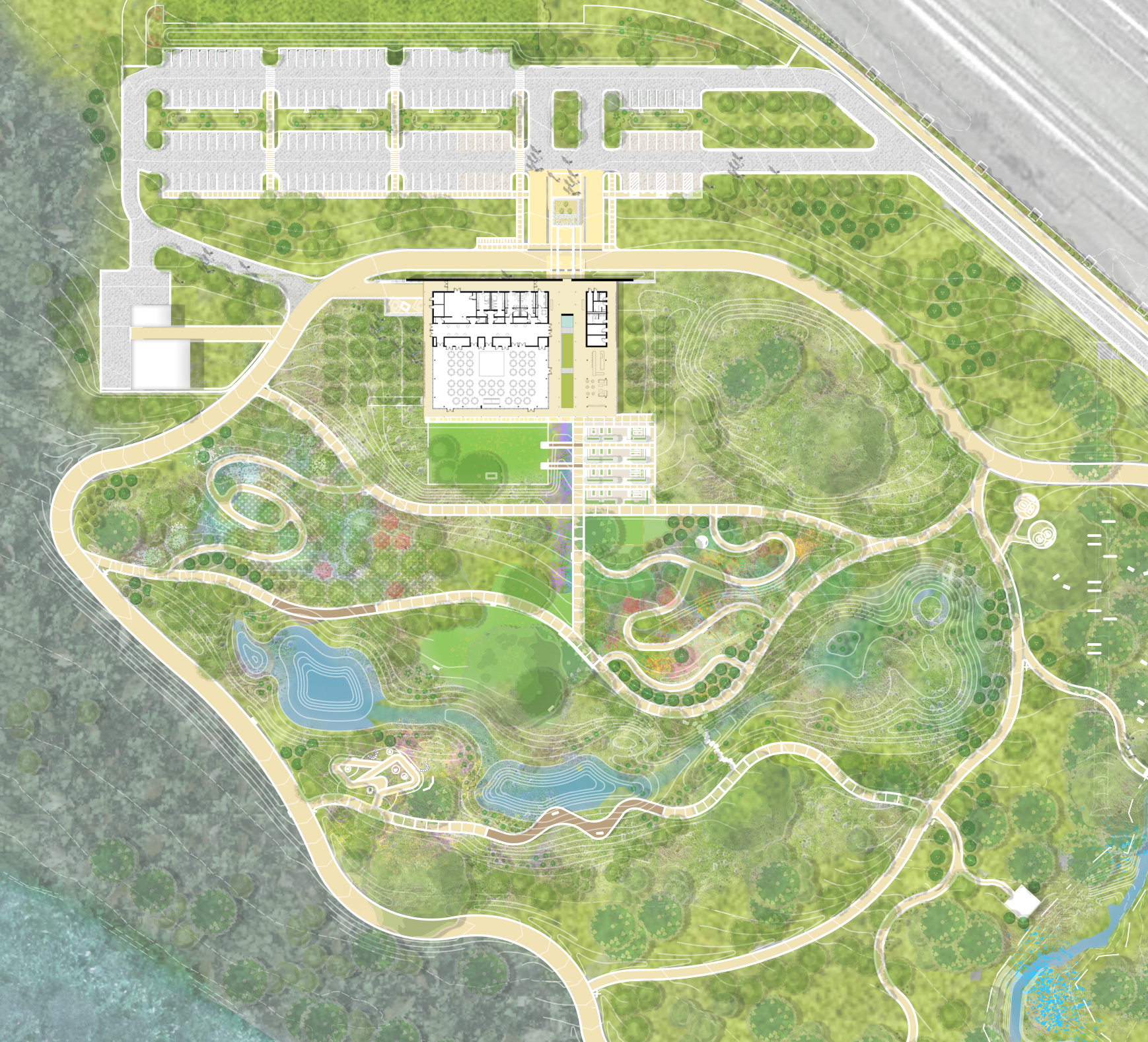 Illustrative site plan of bonnet springs event center