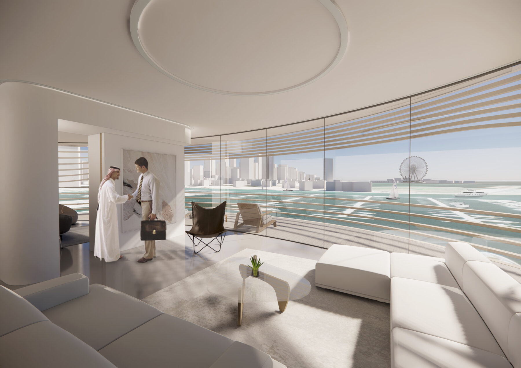 Rendering of competition entry for new housing development in Dubai