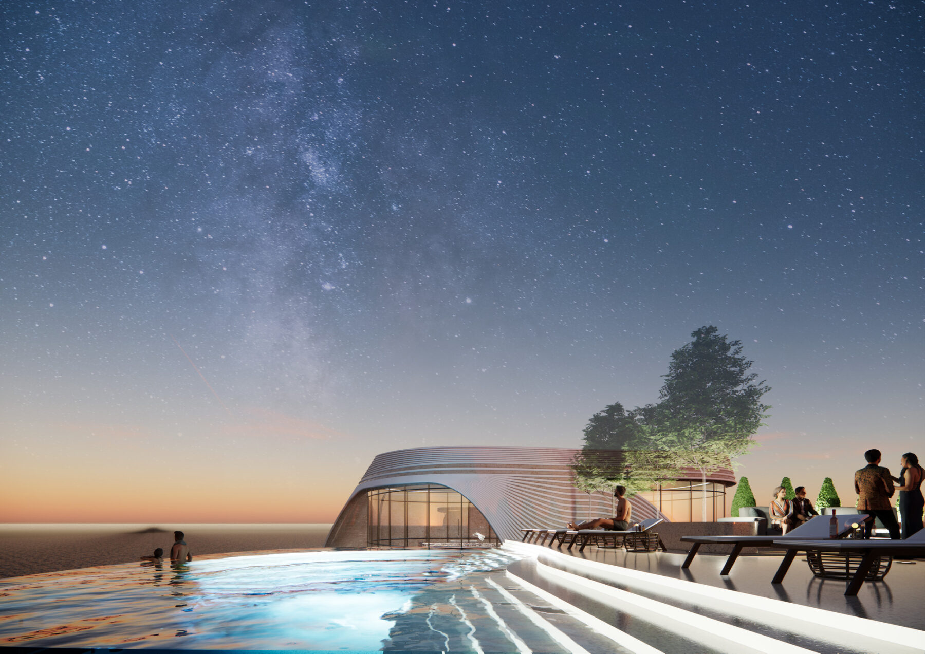 Rendering of competition entry for new housing development in Dubai