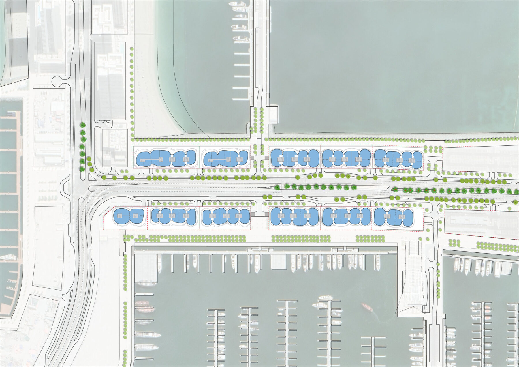 Plan of competition entry for new housing development in Dubai