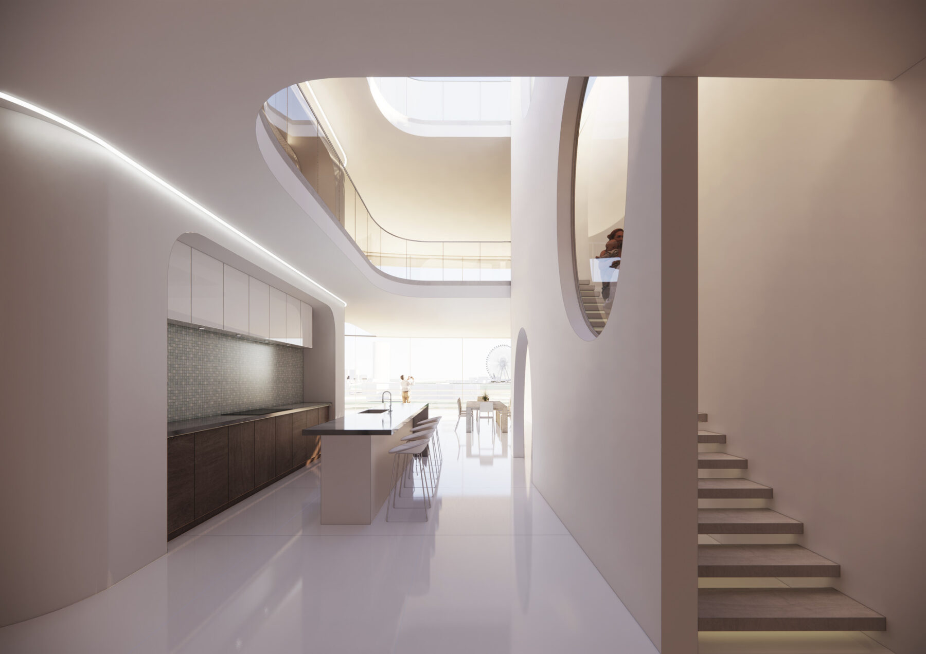Rendering of competition entry for new housing development in Dubai