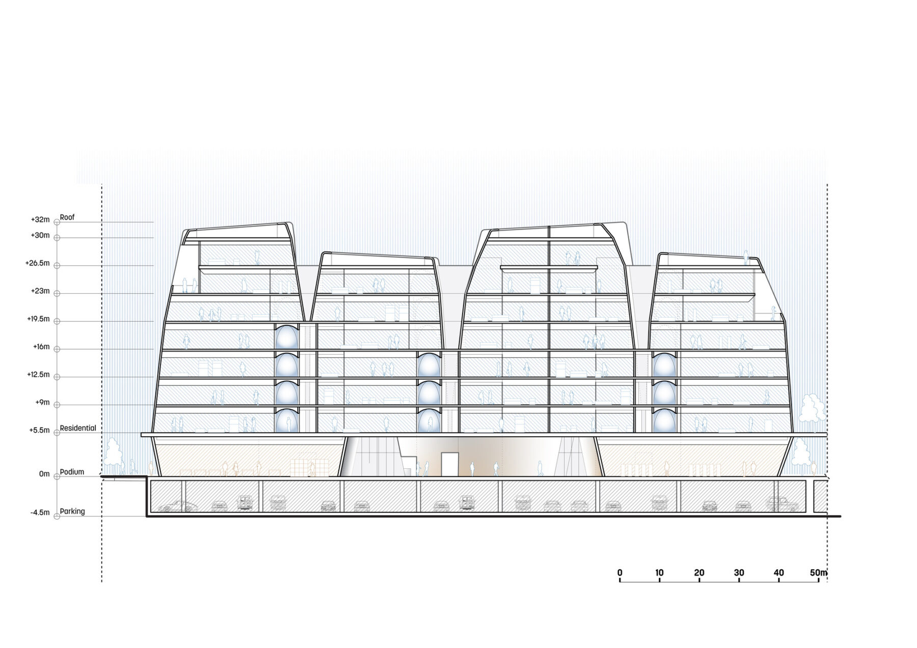 Plan of competition entry for new housing development in Dubai