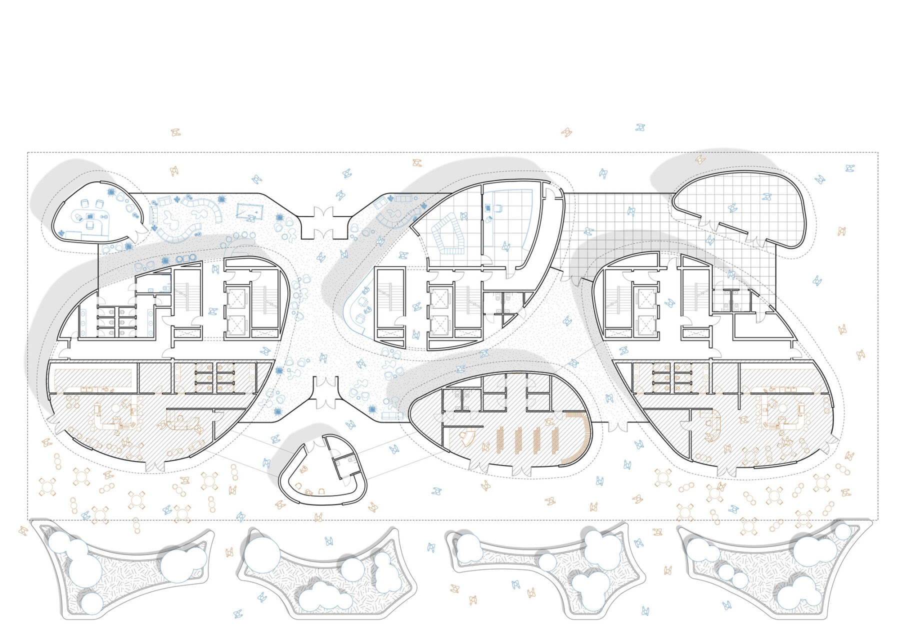 Plan of competition entry for new housing development in Dubai