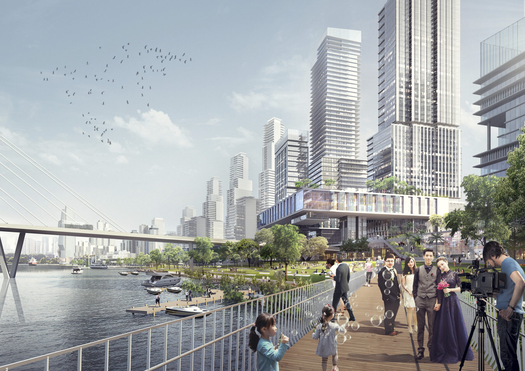 perspective rendering of Saigon Riverfront