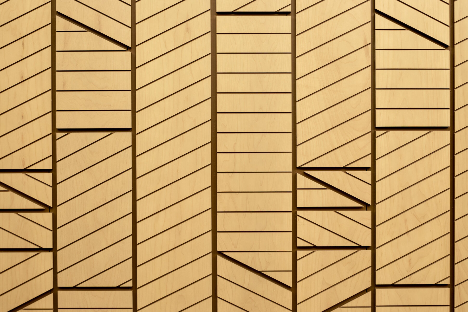 detail photograph of geometric wood panelling
