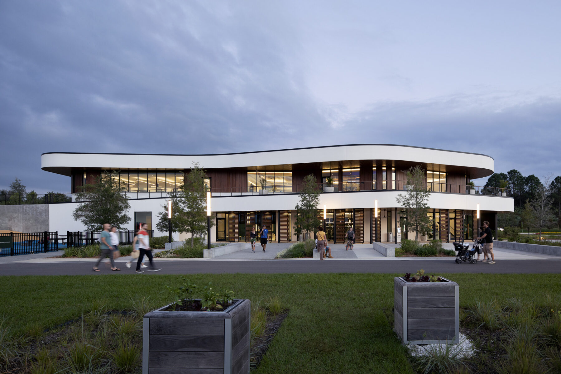 photograph of exterior main entrance to welcome center