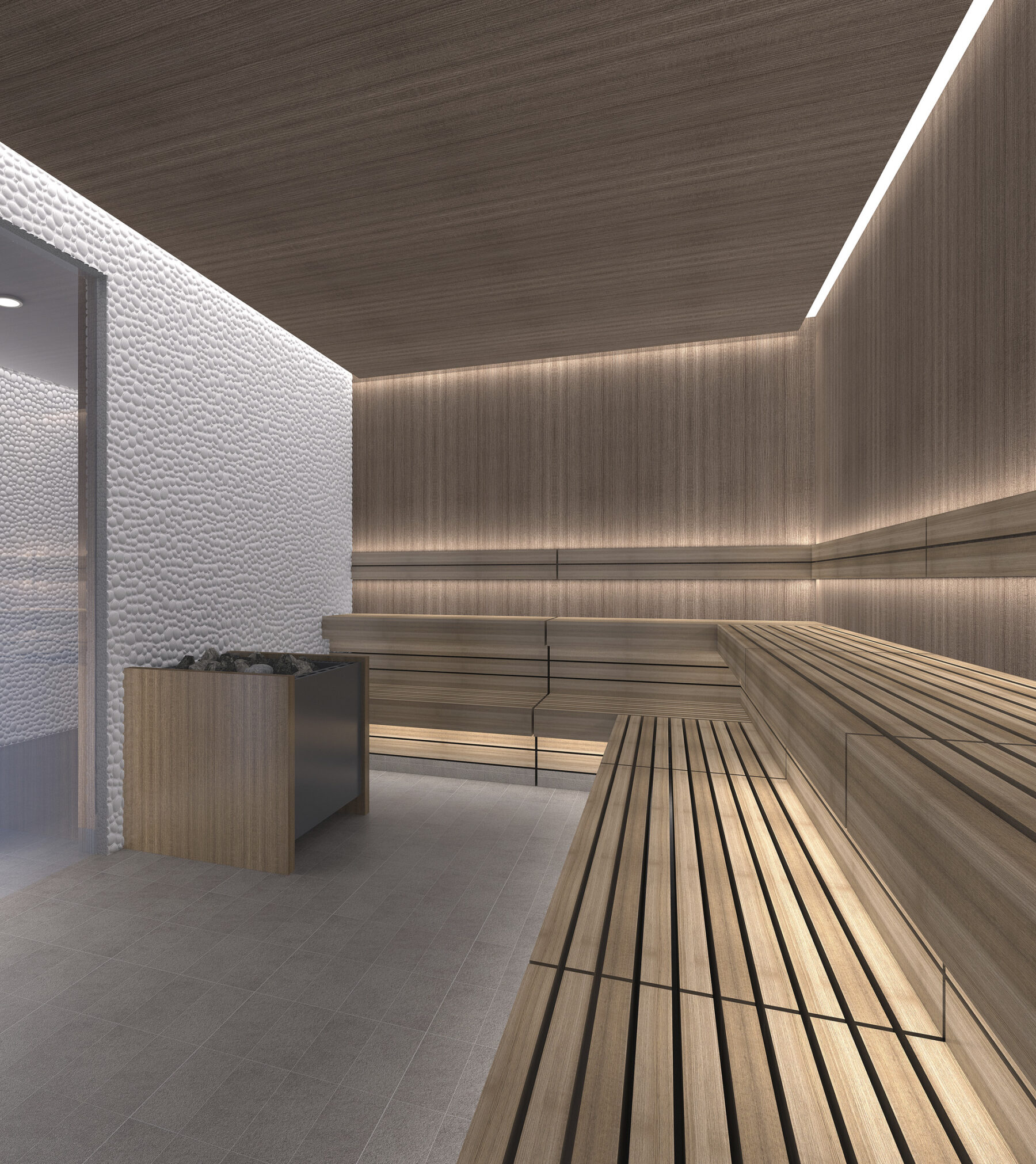 Rendering of spa amenities