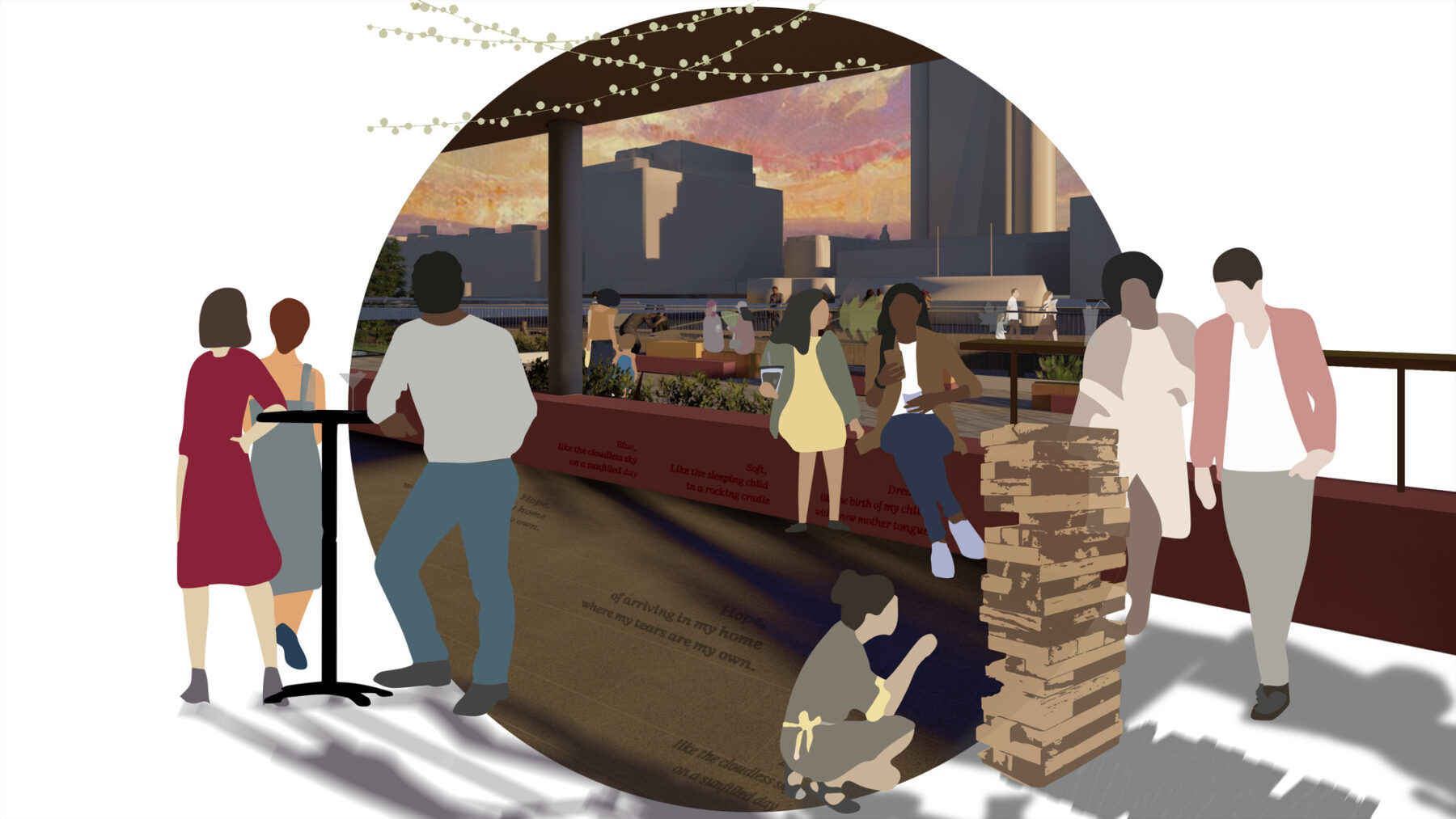 rendering of the event space