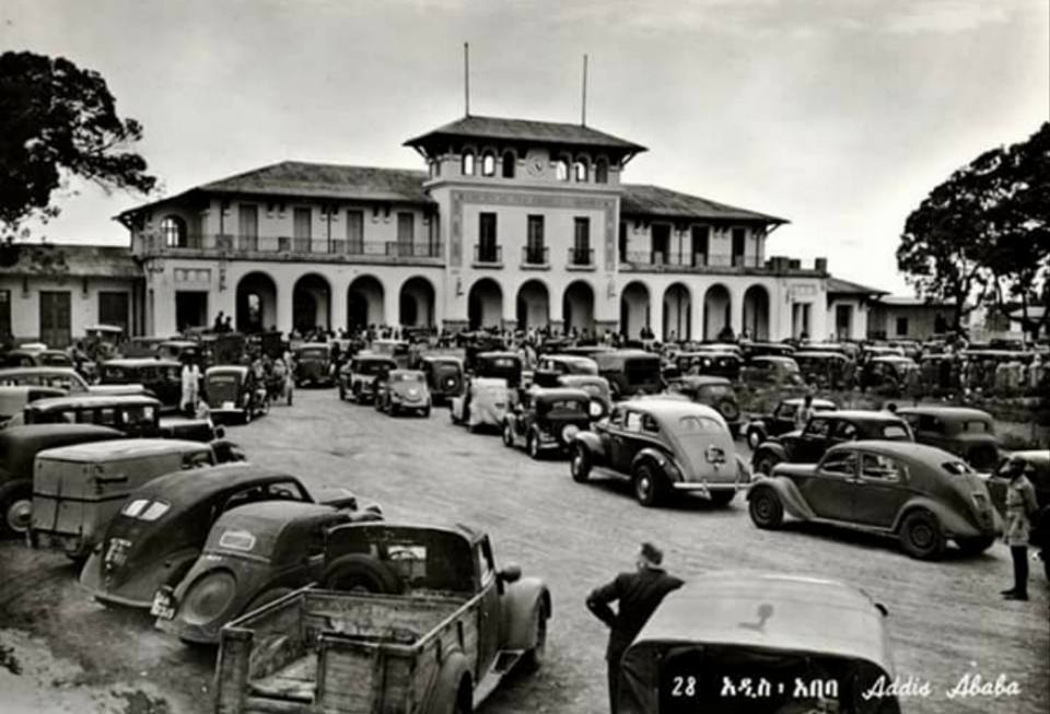 black and white photograph of historic La Gare station
