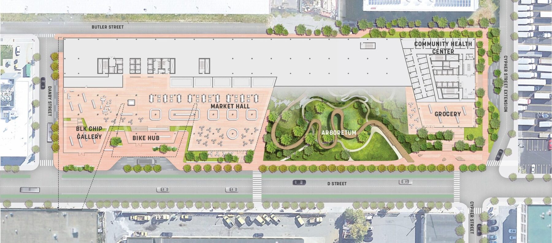 ground floor plan of D&E Street Development Competition