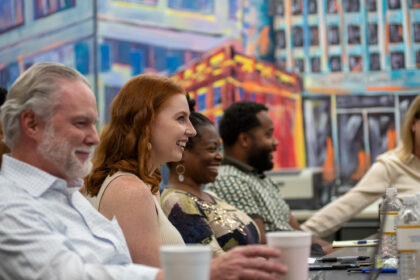 photograph of community engaging in project planning process