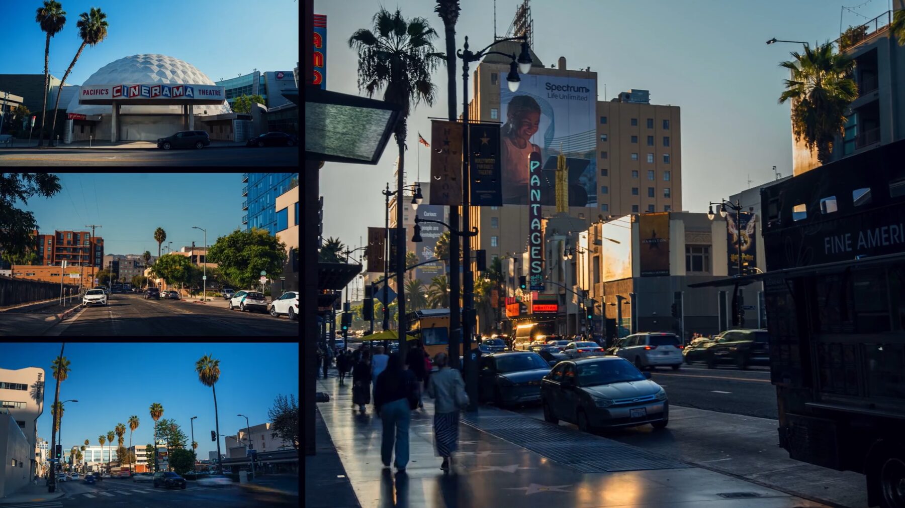 collage of imagery showing downtown Los Angeles