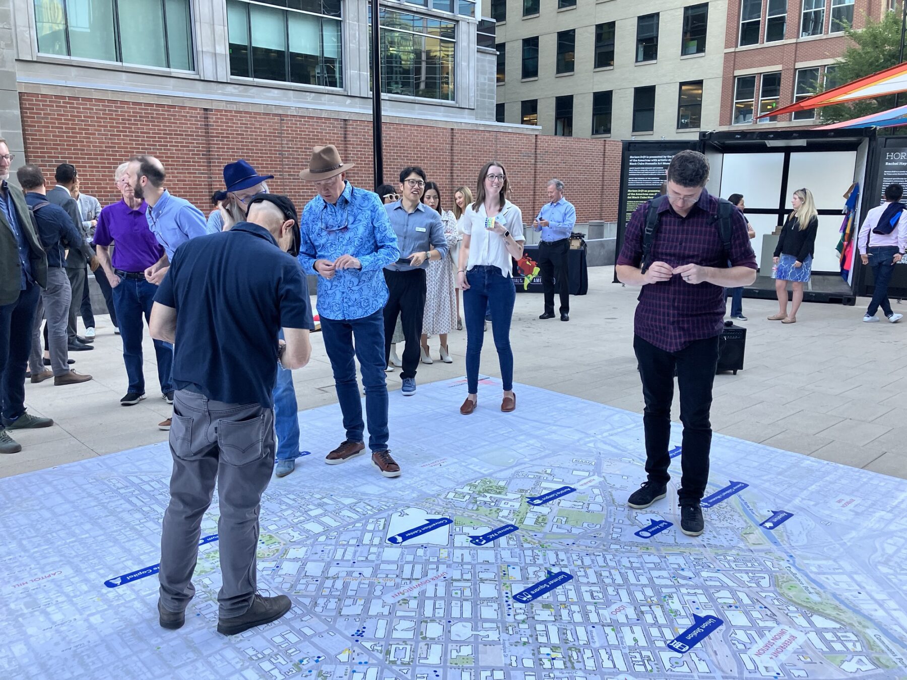 photograph of engagement efforts for Denver Downtown Area Plan