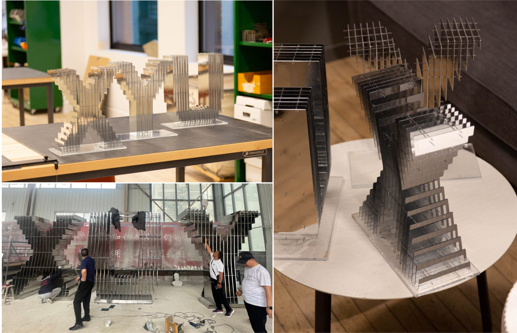 photograph of sculpture model during its intital ideation stages