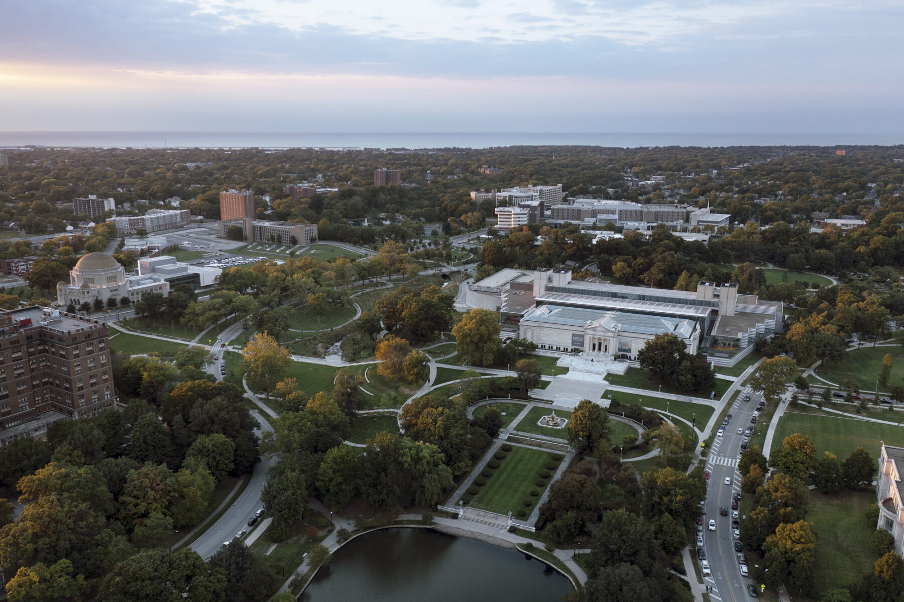 Aerial of Cleveland Museum of Art