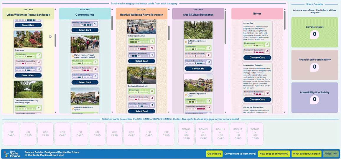 The online version of the Balance Builder game