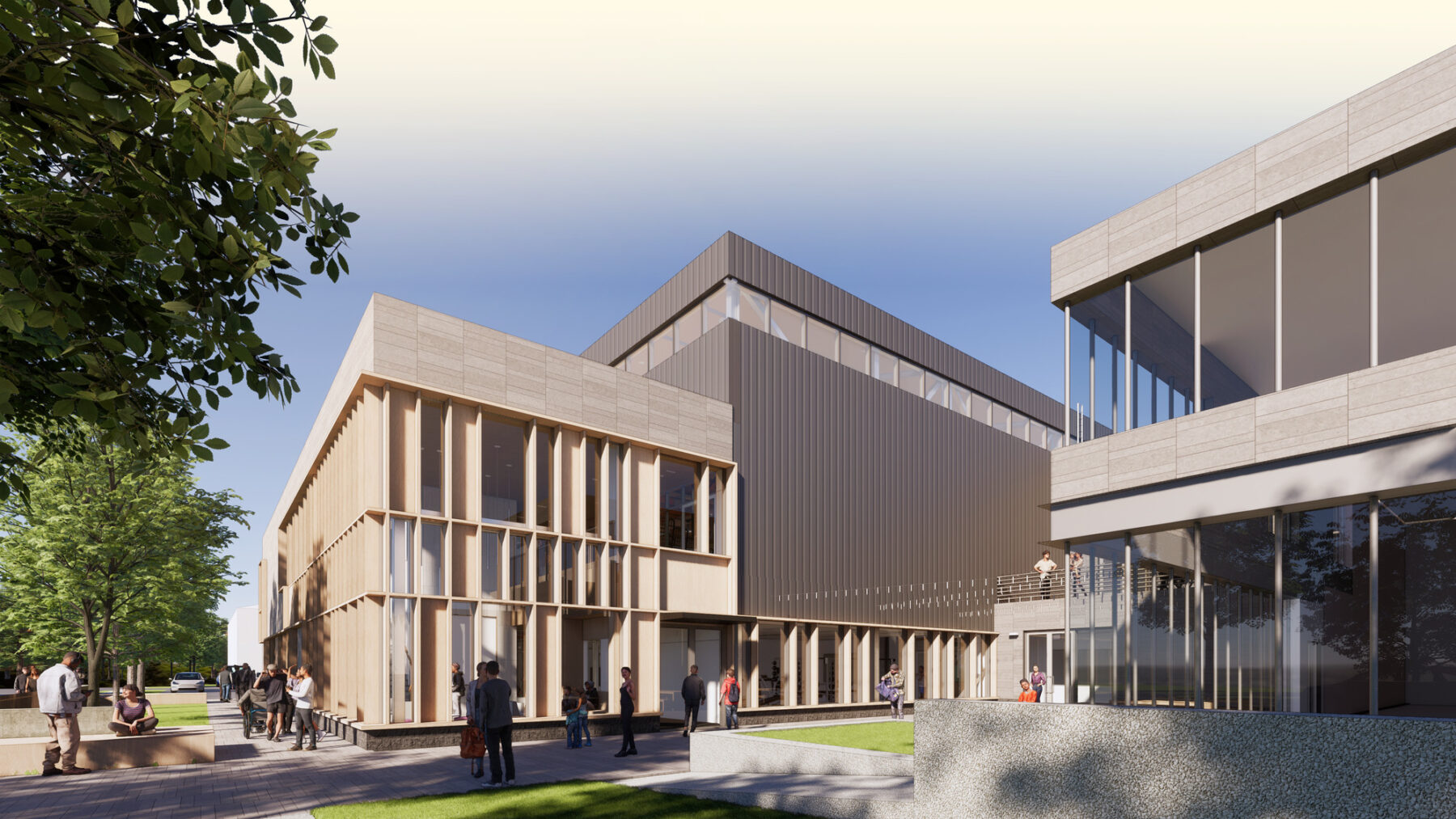 exterior rendering of athletic facility