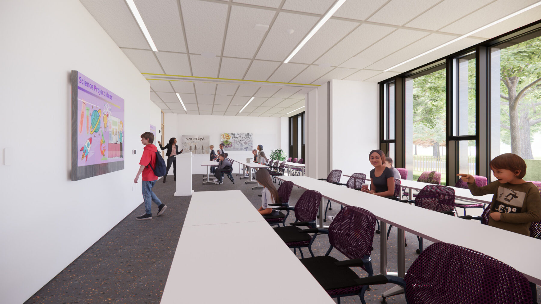 rendering of classroom space
